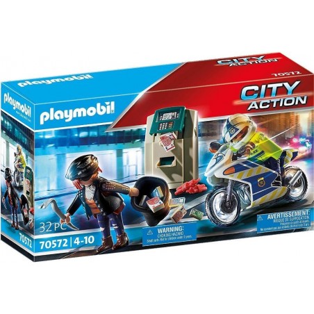 Poliziotto con Motocicletta e Ladro PlayMobil