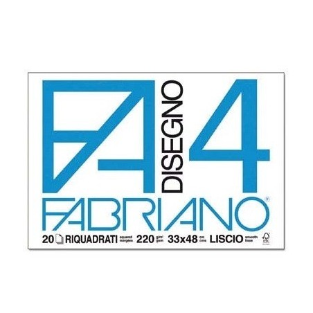 Blocco F4 Fabriano 33 x 48 Riquadrato 20 pz