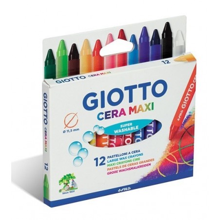 Pastelli Cera Maxi 12 pz Giotto