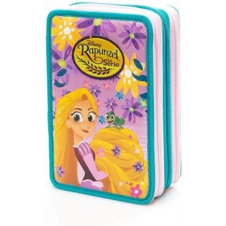 Astuccio 3 zip Rapunzel Princess