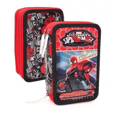 Astuccio 3 zip Spiderman Cycle