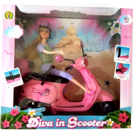 Bambola Diva In Scooter