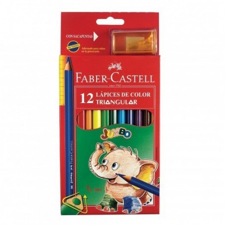 Matite Maxi Triangolari 12 pz Faber Castell + temperino