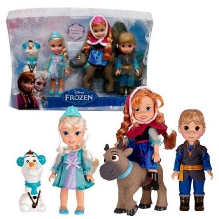 Set 5 Bambole Mini Frozen 15 cm