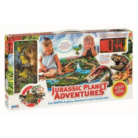 Playset Dinosauri c/Mappa + Fuoristrada