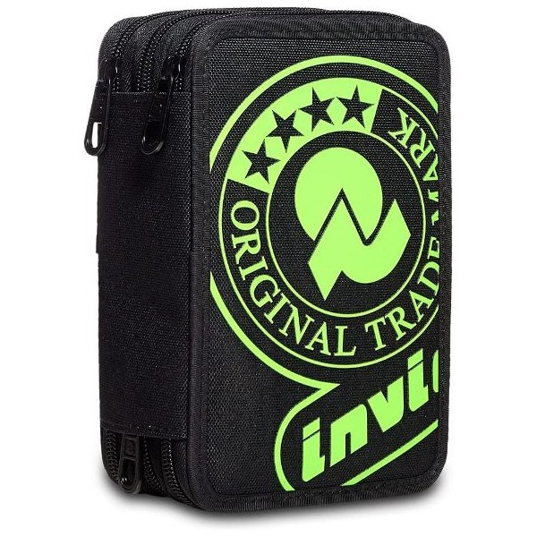 Astuccio 3 zip Invicta Logo Green