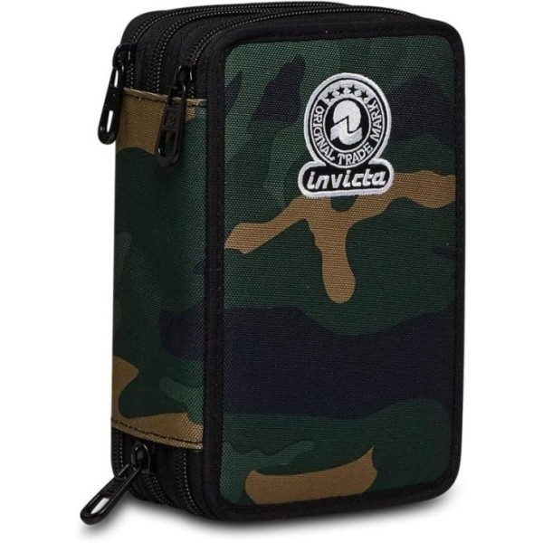 Astuccio 3 zip Invicta Green Camo