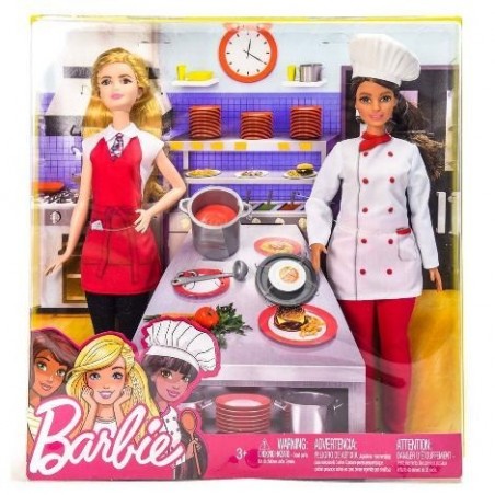 Barbie Chef + Barbie Set 2 Pezzi