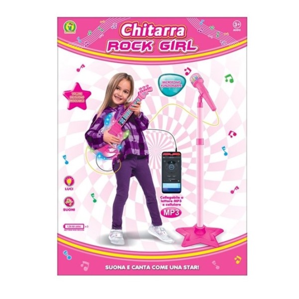 Chitarra Collegabile con Luci e Suoni Mazzeo Girl