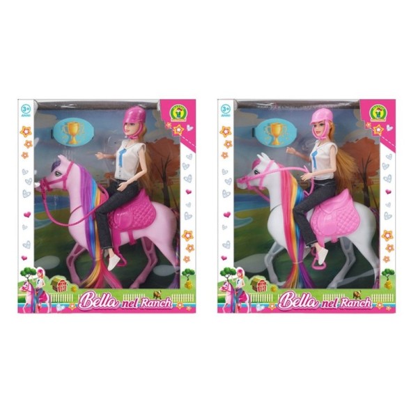 Bambola Bella nel Ranch Con Cavallo