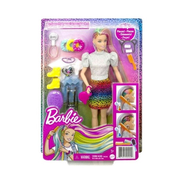 Barbie Capelli Multicolore c/Access.