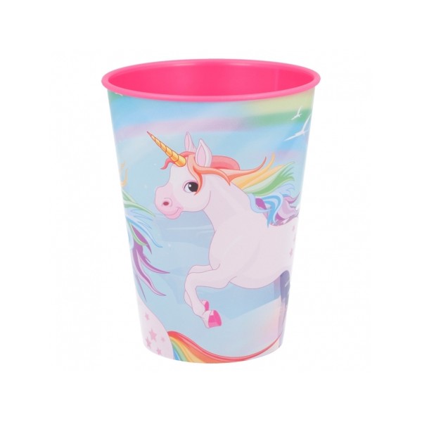 Bicchiere 260 ml in plastica Unicorno
